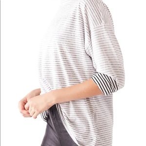 Be Free Mock Neck Stripe Tunic
